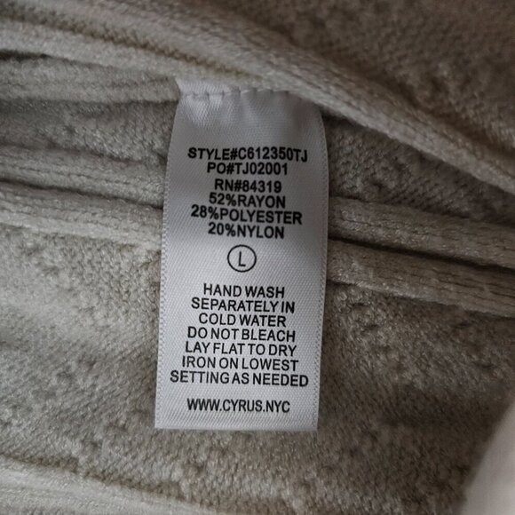 Cyrus Cable Knit Chunky New Cream Long Pull On Skirt - Picture 4 of 7